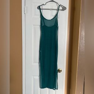 Teal Mesh Dress